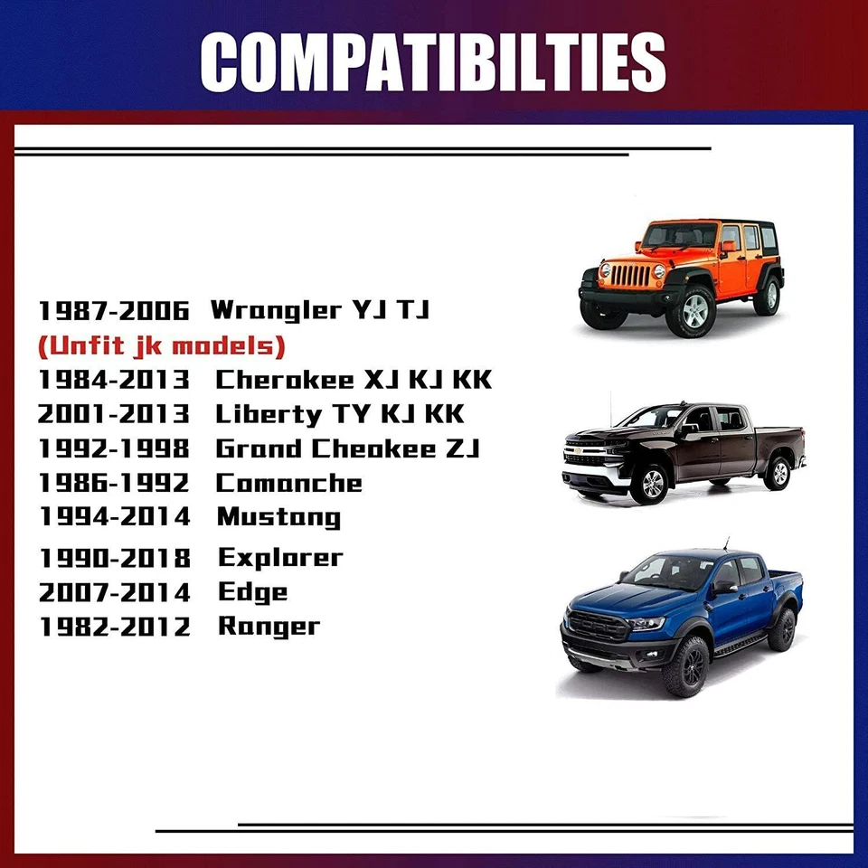 4X 2" 5x4.5 5x114.3 Wheel Spacers for Jeep Wrangler YJ TJ Cherokee XJ KJ KK ZJ - Image 3 of 4