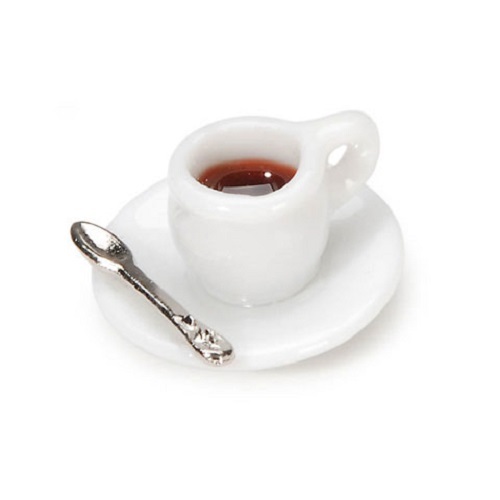 Dollhouse Miniature Fairy Garden Cup of Coffee set of 2 Faerie Gnome DA 2314-45 - Picture 2 of 2