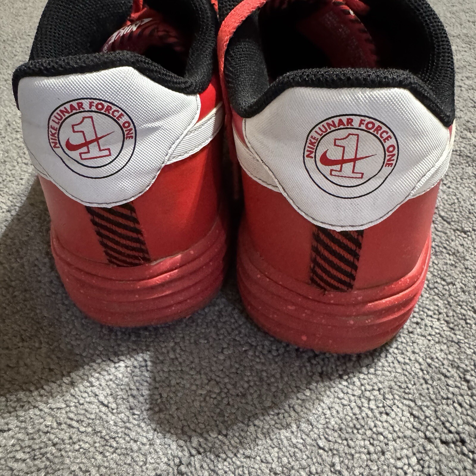 2013 Nike Jordan Lunar Air Force 1 Premium University Red Sz 9.5 thumbnail 6