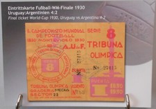 Fußball WM 1930 Postkarte Final Ticket History Memory Uruguay Argentinien FP371