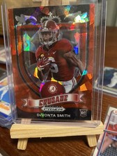 2021 Panini Prizm Draft Picks Devonta Smith Red Cracked Ice Crusade RC Eagles