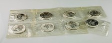 Lot of 8 2008 Canada Olympic $5 Maple Leafs .9999 Fine Silver 1 oz