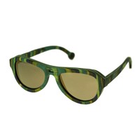 Spectrum Lopez Wood Sunglasses W/ Polarized Lenses - Green Stripe/brown on sale Spectrum Lopez Wood Sunglasses W/ Polarized Lenses - Green Stripe/brown on sale