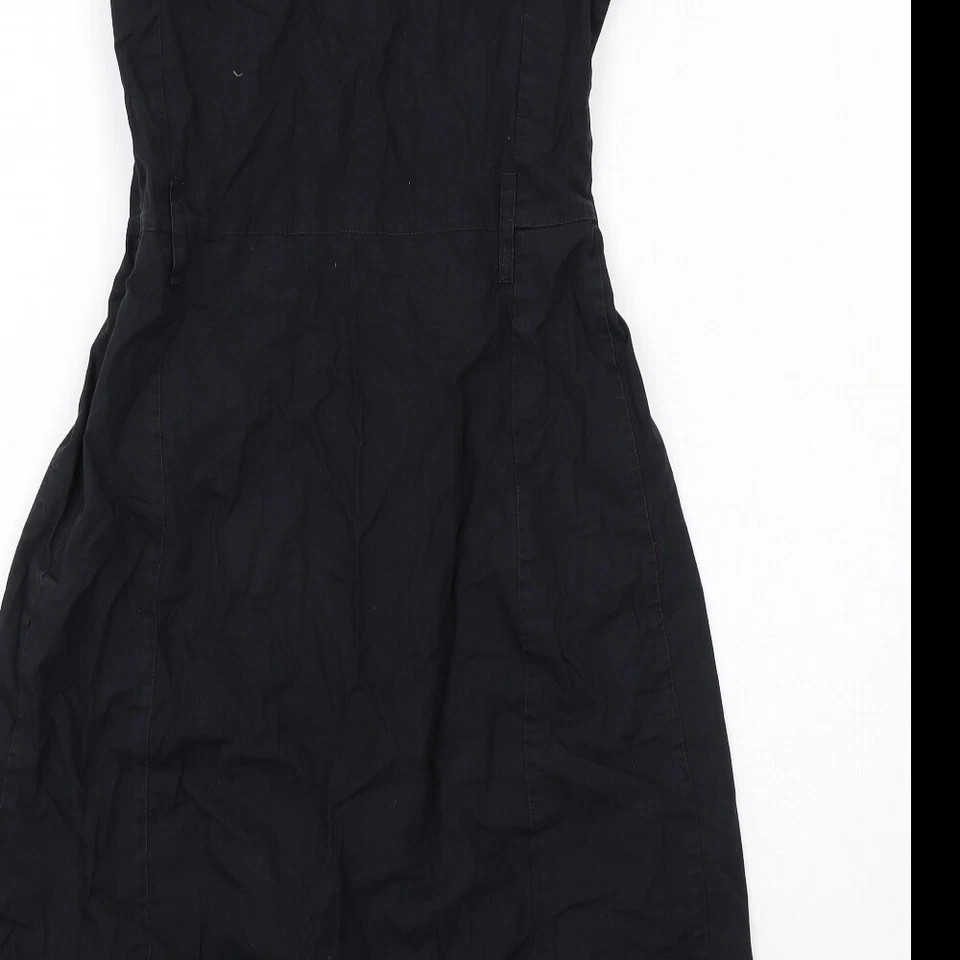 Full Circle Womens Black Cotton Blend Tank Dress Size 8 Zip - Image 4 of 4