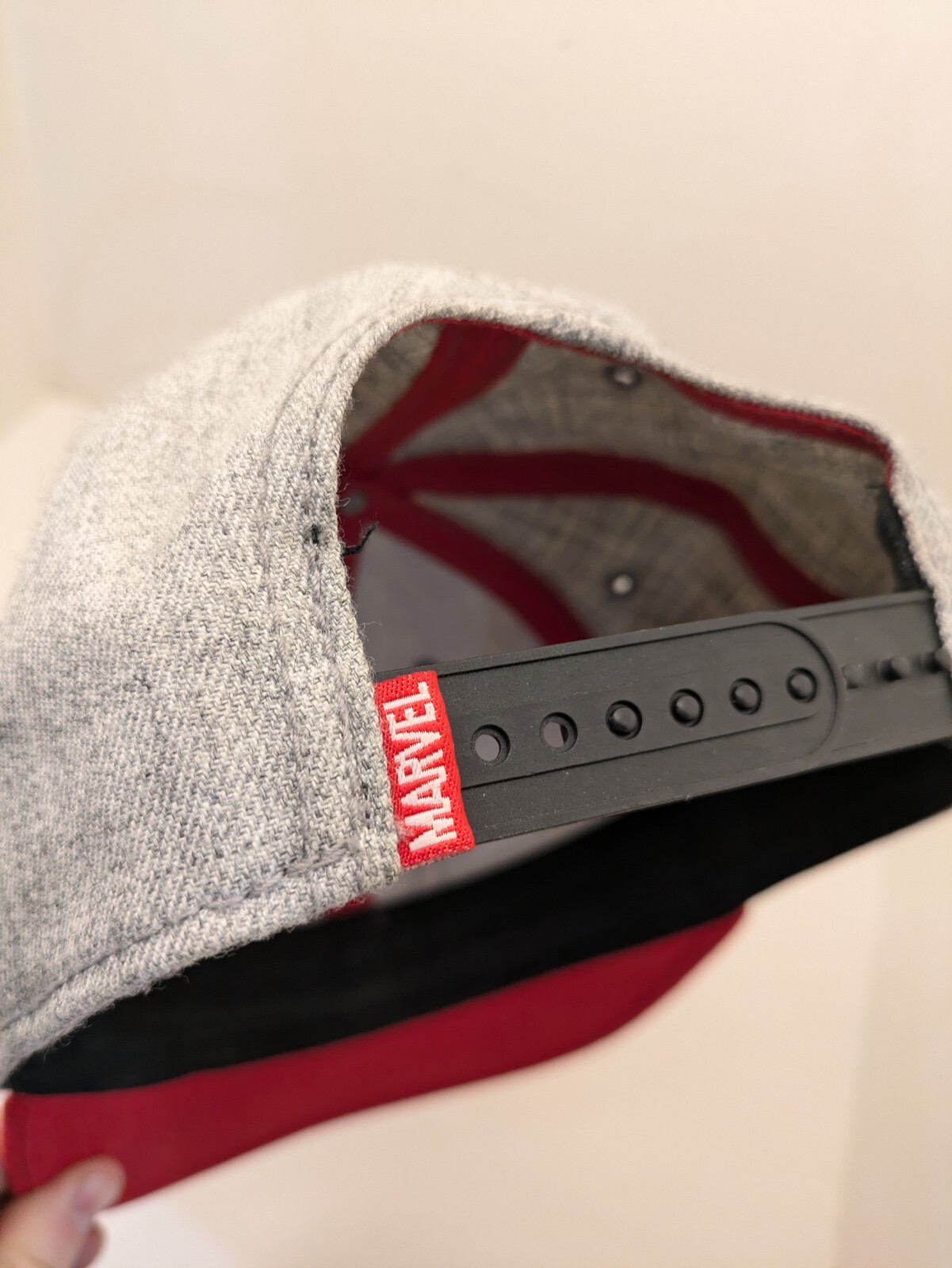 Deadpool Snapback Hat Gray and red Flat Brim Cap - image 4