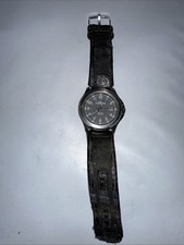 Timex T40091, Men's "Expedition" Brown Leather/Nylon Watch, Indiglo, Date