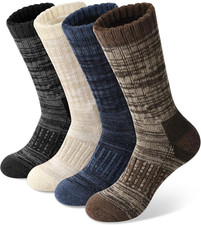 4 Pairs Merino Wool Socks for Women, Hiking Thermal Warm Winter Cozy Thick Boot