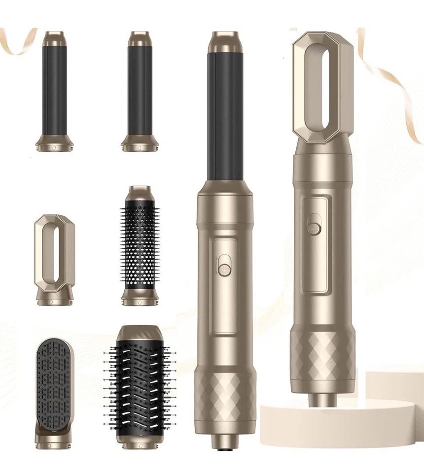 Airbrush 6 in 1 Air Styler Set Hair Dryer Brush with Curl Straighten Ionic Care - Image 4 of 4