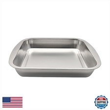 Fox Run Stainless Steel Roasting Pan 16 x 13 Rectangular