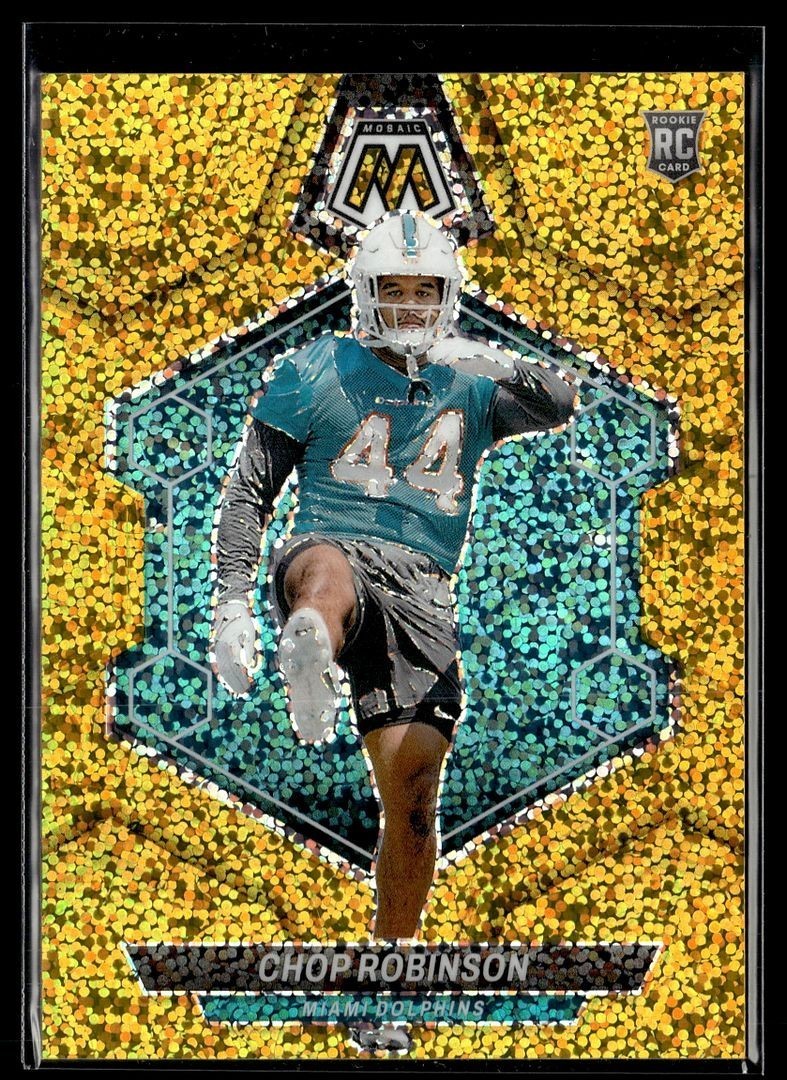 2024 MOSAIC GOLD SPARKLE /24 ROOKIE 321 Chop Robinson Miami Dolphins