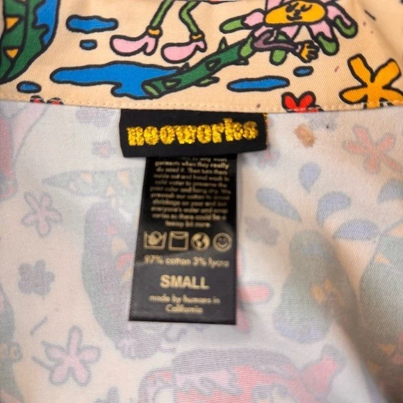 NOOWORKS куртка женщин маленький желтый хлопок цветной саржи Moto жук вне молнии - Изображение 3 из 4