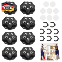 8 Stick Kugelrollen Schwerlast MöBelrollen Flach Mini Kugelrollen Selbstklebend