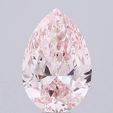 Vivid Pink 'D' Color Diamond 3 Ct Rare Pear Cut VVS1 - Loose Lab-Grown CVD