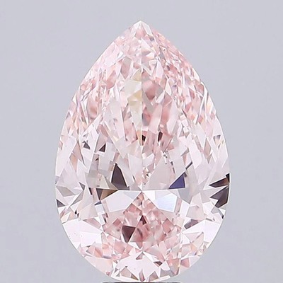 Vivid Pink 'D' Color Diamond 3 Ct Rare Pear Cut VVS1 - Loose Lab-Grown CVD