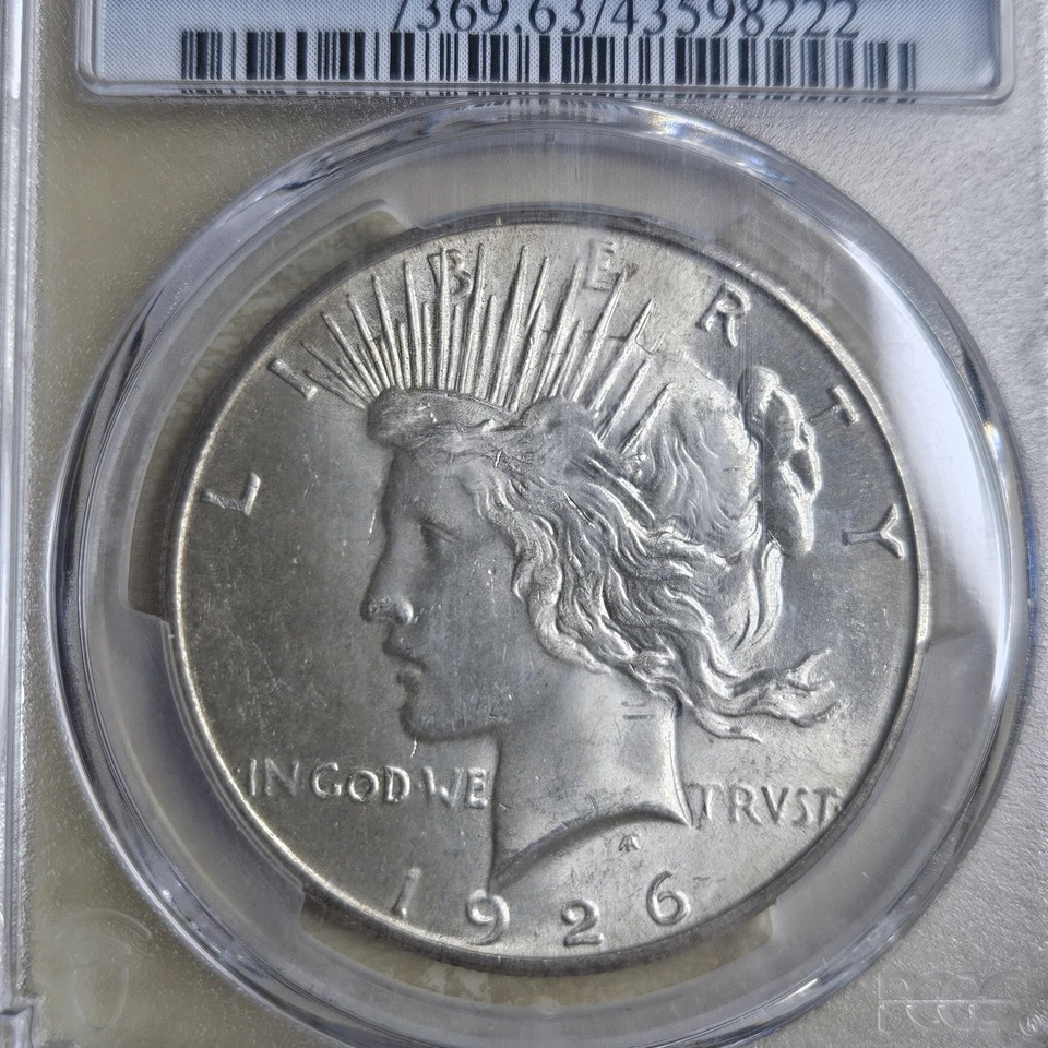 1926 S Peace Silver Dollar PCGS MS63 CAC BU Uncirculated VAM 4 Extra Berry - Image 3 of 4