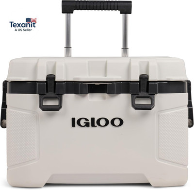 Trailmate 52Qt Wheeled Cooler, Insulated Hard Shell Ice Chest, Bone