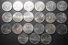 Canada 1968-1986 Dollars Complete Set Of 21, EF-Unc, Mostly Uncirculated