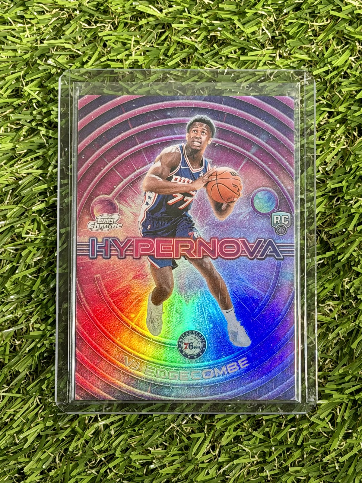 VJ EDGECOMBE 2025-26 TOPPS CHROME COSMIC HYPERNOVA ROOKIE CASE HIT SSP Q7158