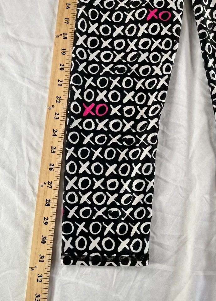 Leggings Talla Pequeña Emily Hsu Blanco y Negro XOXO Hechos en EE. UU. Para Mujer Foto 3 de 4