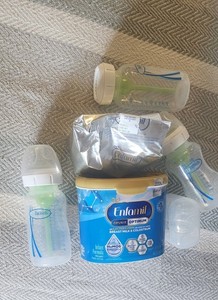 Enfamil Enspire Optimum Use By Nov 26. Bundle 3dr Browns Bottles Reusable Tub.