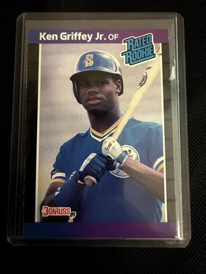 1989 Donruss Ken Griffey Jr. #33 Rated Rookie RC Error Card/Birthplace HOF