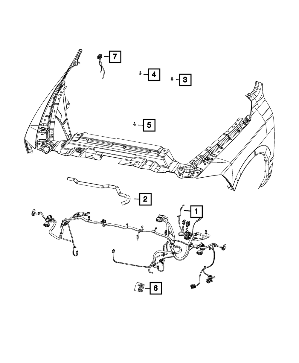 Genuine Mopar Front End Module Wiring 68445380AA