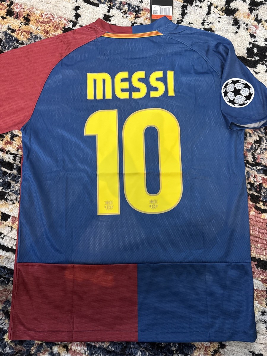 Messi 10 FC Barcelona 2009 Final Roma Champions League Fan Jersey