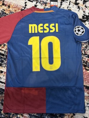 Messi 10 FC Barcelona 2009 Final Roma Champions League Fan Jersey