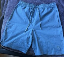 Lands End Men  s Small Light Blue Shorts Swim Shorts W Pockets Brand New