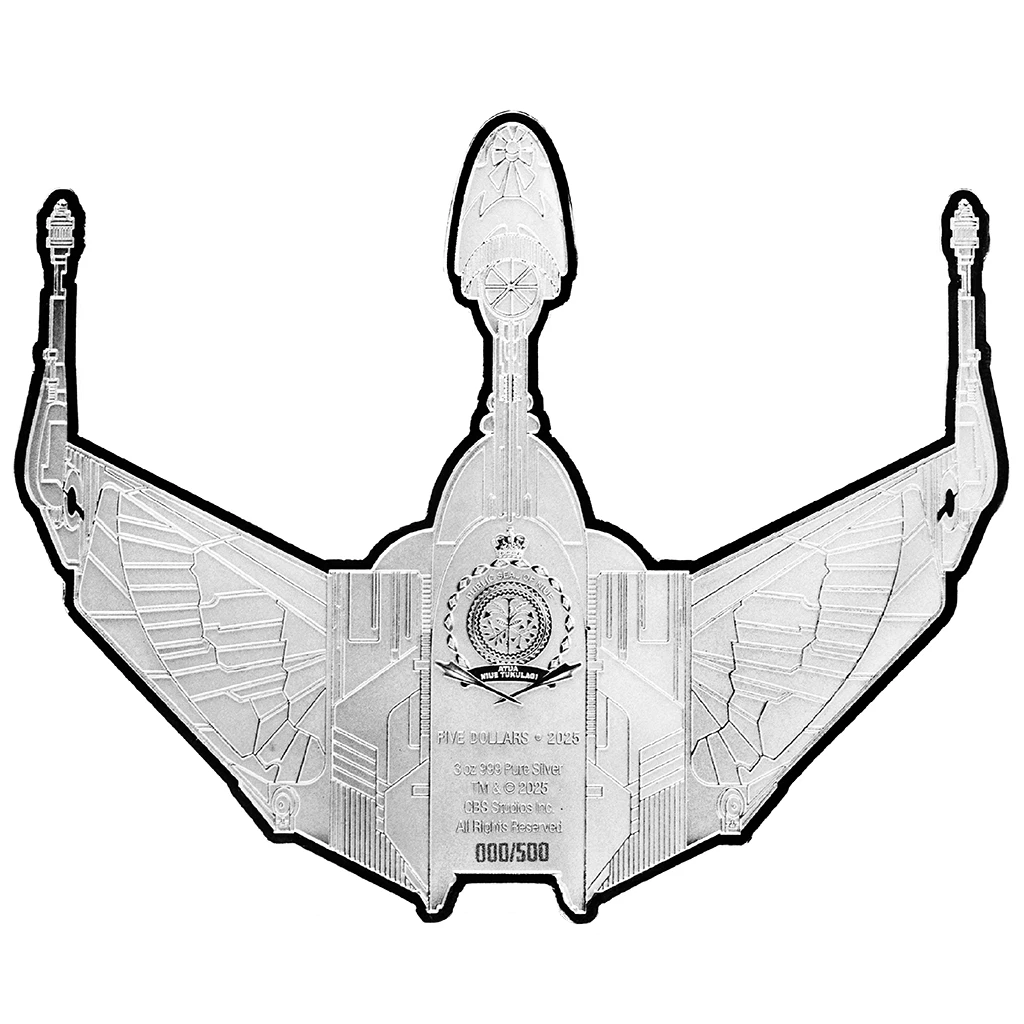 Moneta Argento Star Trek™ Navi (3.) Klingonischer Bird of Prey™ 2025 - 3 oz PP - Foto 4 di 6