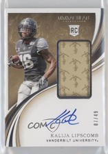 2020 Immaculate Collegiate Rookie Silver 7/49 Kalija Lipscomb Patch Auto 0c2
