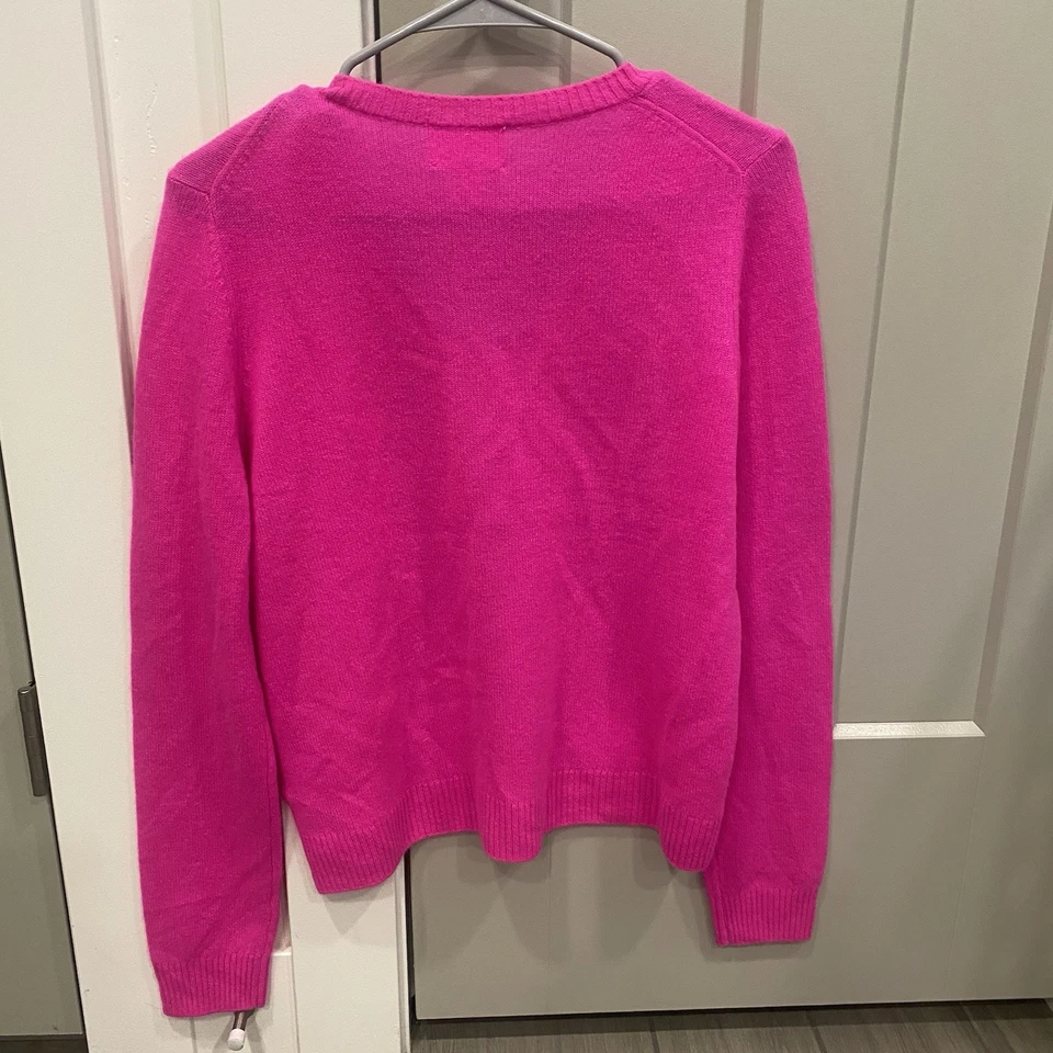 Suéter Caslon 100 % cachemir cuello en V Nordstrom rosa intenso para mujer mediano nuevo con etiquetas $129 Foto 4 de 4