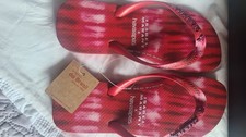 Isabel Marant Havaianas Women's Hibiscus Red Flip Flop Sandals UK 9 Eu 43/45 New