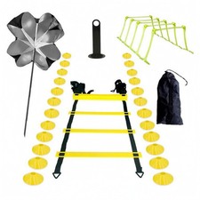 Speed Training Kit with Storage Bag Speed Training Ladder Dark & Bright Green