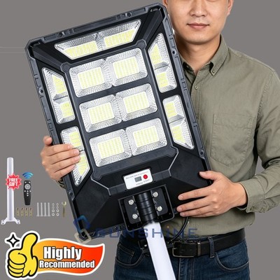 LED 880000000LM Solar Street Lights Commercial Outdoor Dusk Dawn Road Area Lamp