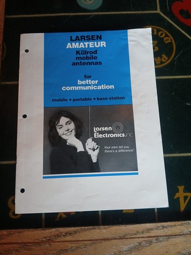 Vintage Catalog Larsen Electronics Amateur Kulrod Mobile Antennas 