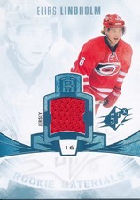 2013/14 Upper Deck SPx RM-EL Elias Lindholm Rookie Materials Jersey Insert