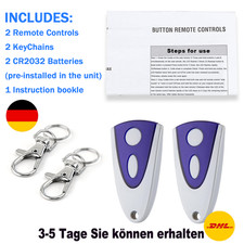 2Stk Handsender für Novoferm NOVOTRON 502 MAX4-2/504 MAX43-4 Garagentor 433MHz