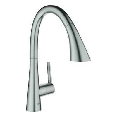 GROHE Zedra Einhand-Spültischarmatur, Ausladung 231mm, 3 Strahlarten,