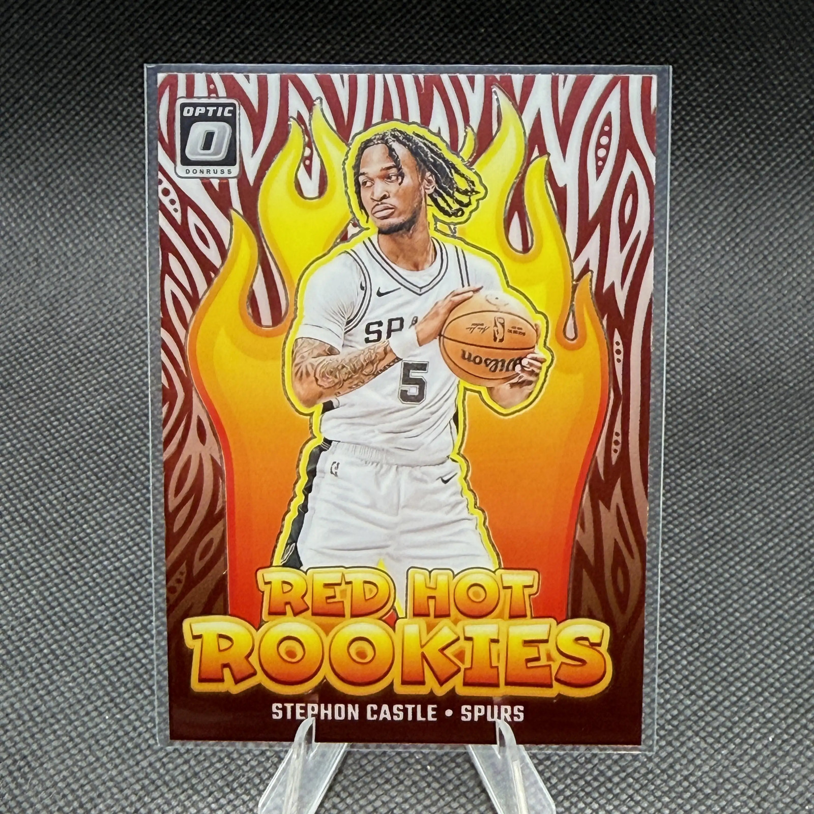 STEPHON CASTLE 2024-25 Donruss Optic Red Hot Rookies #13 San Antonio Spurs