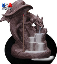 Fly Dragon Backflow Incense Burner Handmade Waterfall Incense Holders Home Deco
