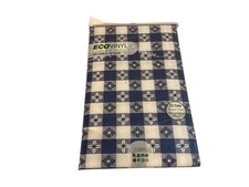 Tablecloth Eco-Friendly Use-Blue  White with Pattern-52"x70"-Oblong-NEW in Pkg