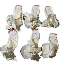 Zubii Girls 6 Designer Dress Socks Ivory Bow Child Sz 13 - 2 Easter Holiday