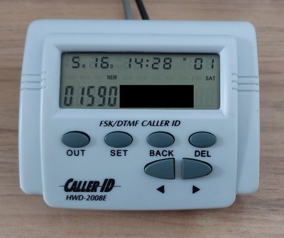 Telefon-Rufnummern-Anzeige CLIP Caller ID Display Rückruf HWD-2008E