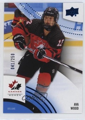 2025 Upper Deck Team Canada Juniors Deluxe 41/250 Ava Wood #16 16fy
