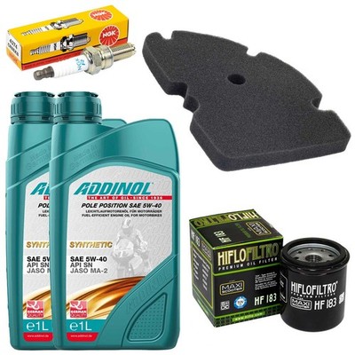 Wartung Luftfilter Zündkerze Ölfilter Öl 2L für Vespa GTS 300 ZAP GTS300 2008-19