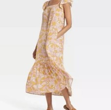 knox rose Women’s maxi Layered dress Sleeveless Side Pockets Plus Size 2XL