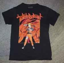 Camiseta Anime Naruto Shippuden Naruto Against 9-Tail Beast Kurama - Talla S - Usada en Excelente Condición