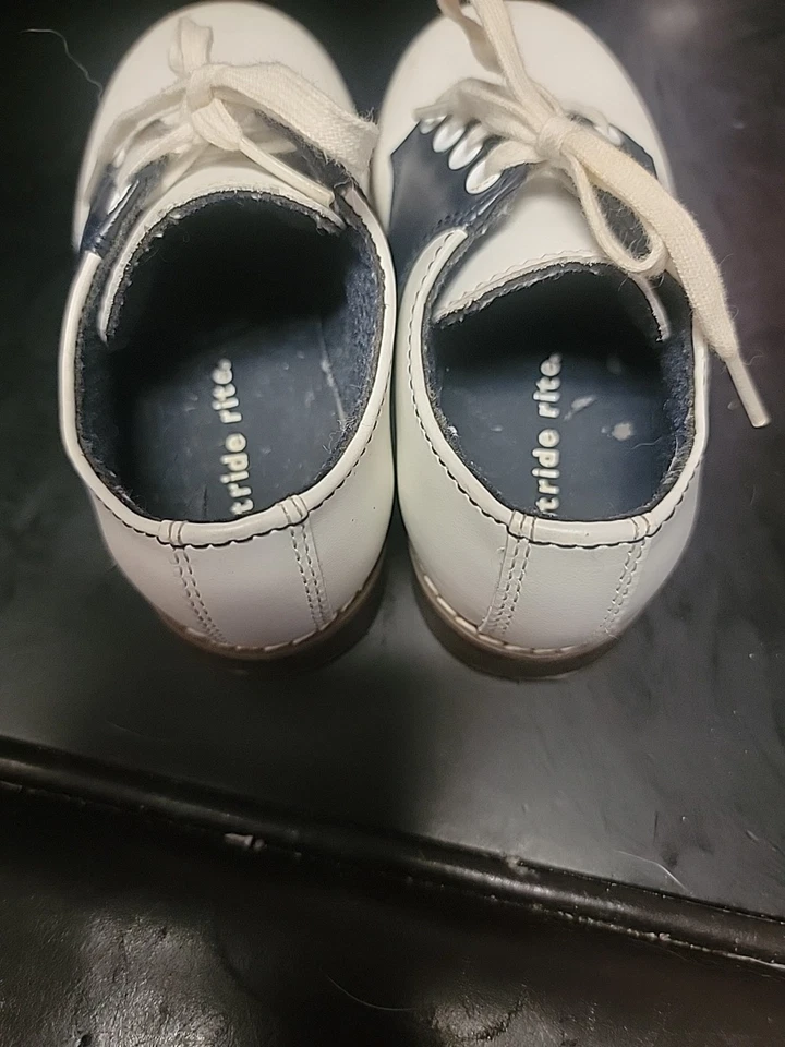 Stride Rite белый синий седло туфли на шнуровке размер 7,5 М - Изображение 4 из 4