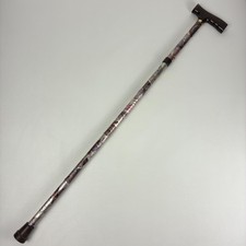 Folding Adjustable Walking Cane Compass Rose T-Handle 5 Notch 33-37 In